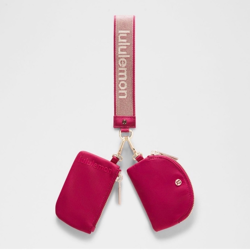 Lululemon Rumble Berry Dual Wristlet